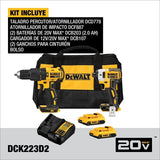 Combo Rotomartillo Llave Impacto Brushless Dewalt Dck223d2 Amarillo/negro