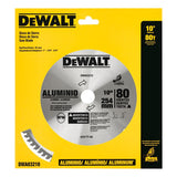 Disco Sierra 10 PuLG. 80 Dientes Dewalt Dwa03210 Aluminio