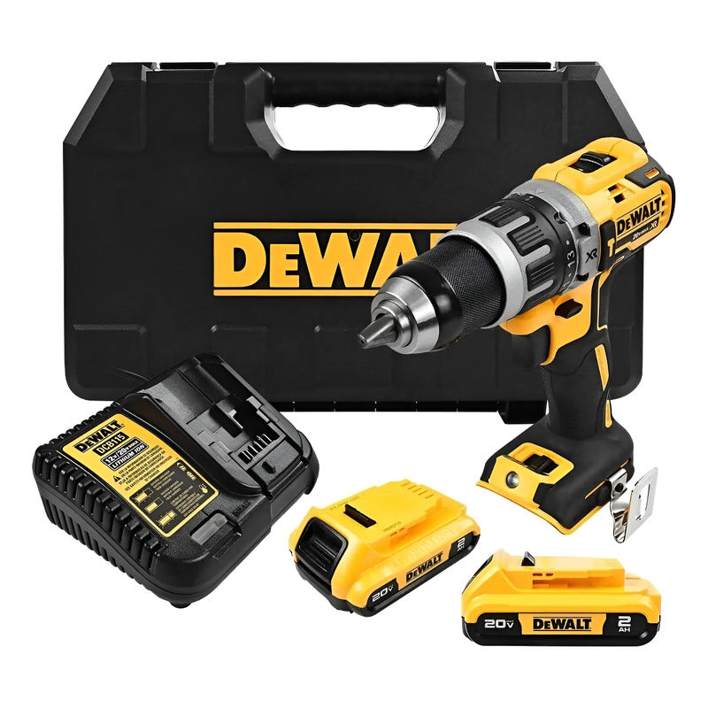 Kit Rotomartillo Dewalt Dcd796d2 20v Brushless 2baterias Amarillo