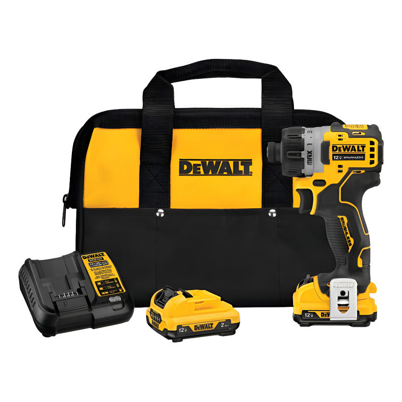 Atornillador 1/4 Xtreme 12v S/carbones Dewalt Dcf601f2 Amarillo