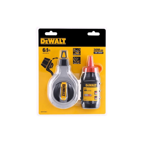 Kit Tira Lineas Tiza Roja 6:1 De 30m Dewalt Dwht47408