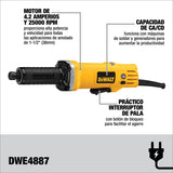 Dewalt Dwe4887-b3 Rectificadora 1½'' 450w Potencia 350w