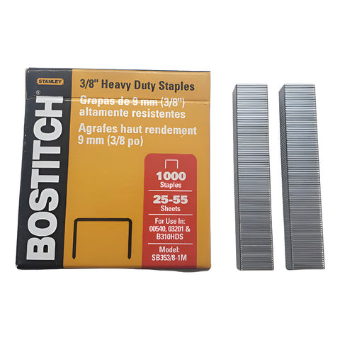 Grapas Para Trabajo Pesado 3/8 9mm Bostitch Sb353/8-1m Plata