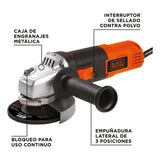 Esmeriladora Angular Black+decker G720 De 60 hz Naranja 820 W 120 V