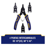 Pinza Anilladora Alicates 4 Pt Intercambiables Irwin 2078900