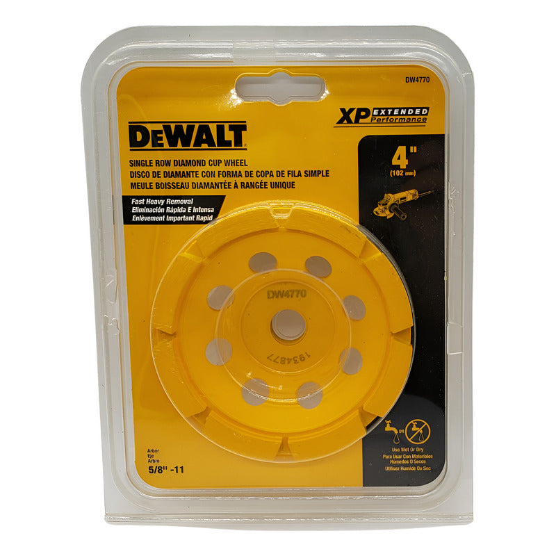 Disco Diamante C/forma De Copa 4x5/8 Pulgadas Dw4770 Dewalt Amarillo