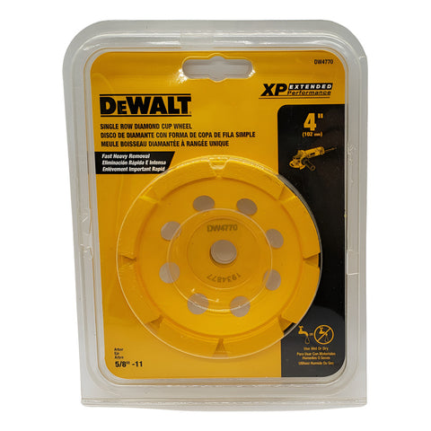 Disco Diamante C/forma De Copa 4x5/8 Pulgadas Dw4770 Dewalt Amarillo