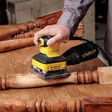 Lijadora De 1/4 De Hoja Stanley Ss24-b3 240 Watts Amarillo 60 Hz