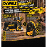 Kit Rotomartillo Dcd796d2-b3+ventilador Dce512b Gratis Amarillo/negro 50