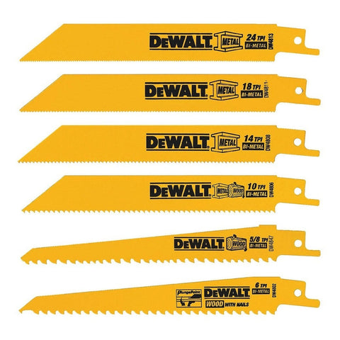 Juego 6 Seguetas Sierra Sable Madera Metal Dw4856 Dewalt