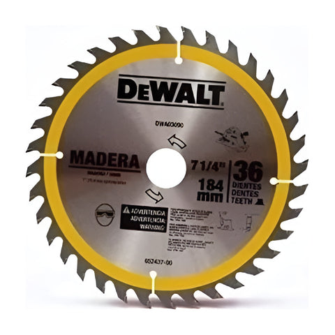 Disco Sierra Circular 7-1/4 PuLG. 36 Dientes Dwa03090 Dewalt Plateado