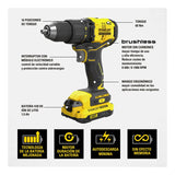Taladro Atornillador Inalambrico S/carbones 20v Sbd710c2k-b3 Amarillo 50 Hz/60 Hz
