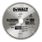 Disco Sierra 10 PuLG. 80 Dientes Dewalt Dwa03210 Aluminio