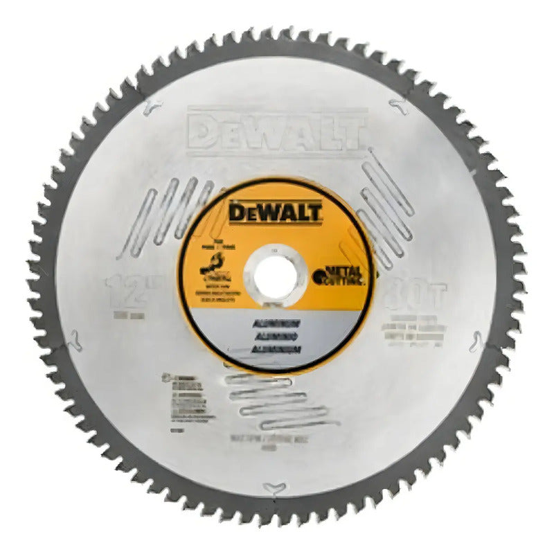 Disco Corte P/metal/aluminio 12''x1  C/80 Dientes Dw7666 Plateado