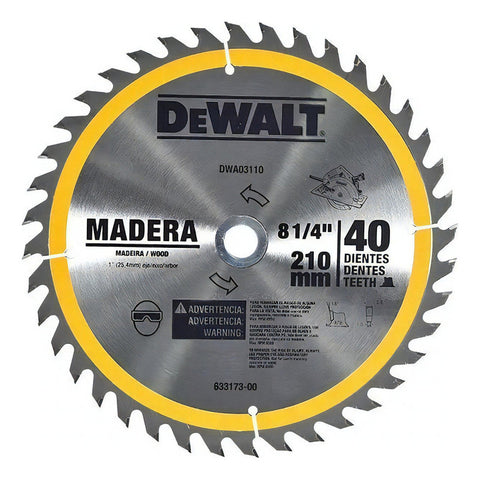 Disco Sierra Circular 8-1/4 40 Dientes Dewalt Dwa03110