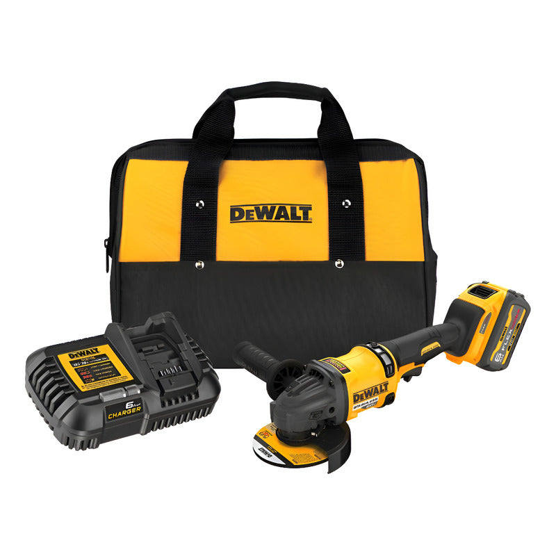 Kit Esmeriladora 4-1/2  (115mm) / 5  (125mm) Dewalt Dcg418t1 Amarillo