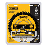 Disco Sierra 10 PuLG. 60t Melamina Madera Dewalt Dwa11060 Amarillo