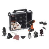 Taladro Black+decker Mtx20k6a 20v + 6 Accesorios + Maletín Naranja