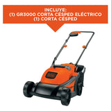 Cortadora De Pasto Eléctrica Black+decker Gr3000 Con Bolsa Recolectora De 1000w Y 120v Color Naranja/negro