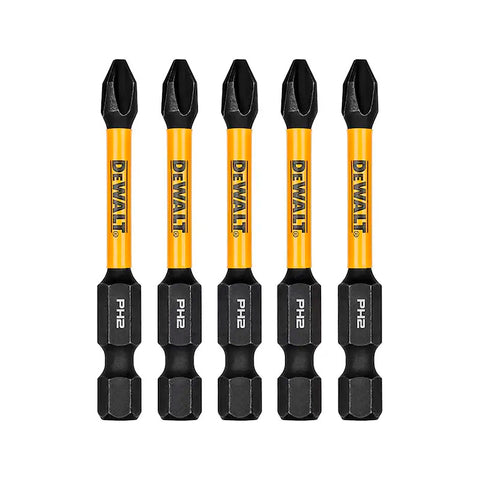 5 Puntas De Impacto Dewalt Flextorq Ph2 X 2 1/4 Dwaf2ph2ir5