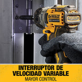 Atornillador 1/4 Xtreme 12v S/carbones Dewalt Dcf601f2 - Amarillo