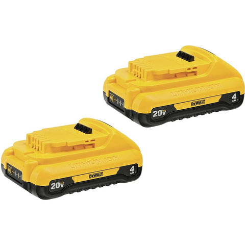 Paquete 2 Baterías Dewalt Compactas Max 4ah 20v Max Dcb240