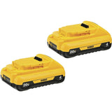 Paquete 2 Baterías Dewalt Compactas Max 4ah 20v Dcb240