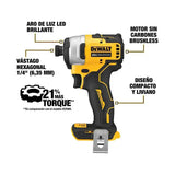 Combo Taladro Atornillador 1/2 Impacto 1/4 Dewalt Dck279d1e1 Amarillo