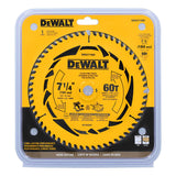 Disco De Sierra 7-1/4''x 5/8'' 60 Dientes Dewalt Dwa271460 Amarillo