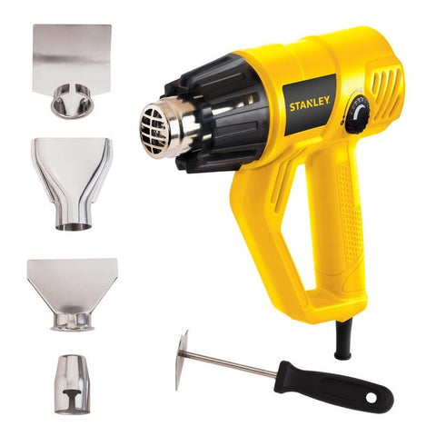 Pistola De Calor 1800w + Kit 6 Accesorios Stxh2000k Stanley Amarillo