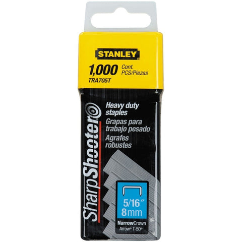 Grapas 5/16'' Uso Rudo 1,000 Piezas Stanley Tra705t