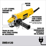 Miniesmeriladora Angular Dewalt Dwe4120 De 60 Hz Amarillo