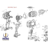 Transmisión N384366 P/rotomartill Dcd785c2 Dcd785c2b2 Dcd785