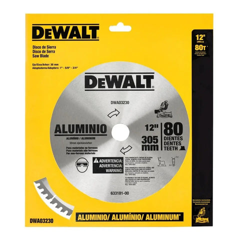 Disco Para Sierra Dewalt De 12  Pulgadas Aluminio Dwa03230 Plateado