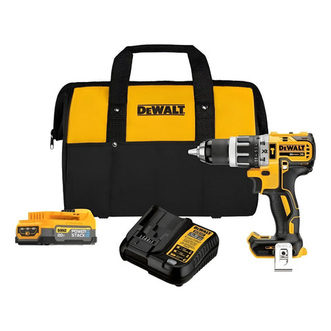 Kit Taladro Percutor/atornillador 1/2 Powerstack 20v Dewalt Amarillo
