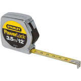 Flexómetro De Metal 3.5mts Power Lock Cromado 33-215 Stanley