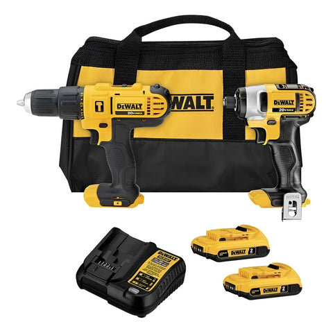 Kit Rotomartillo + Atornillador De Impacto Dewalt Dck222d2t Amarillo Con Negro 60hz
