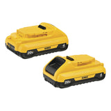 Paquete 2 Baterías Dewalt Compactas Max 4ah 20v Dcb240