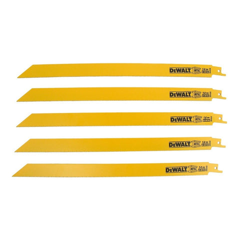 Segueta Sierra Sable 12 Pulgadas 5 Pzas Dewalt Dw4838