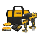 Combo Taladro Atornillador 1/2 Impacto 1/4 Dewalt Dck279d1e1 Amarillo