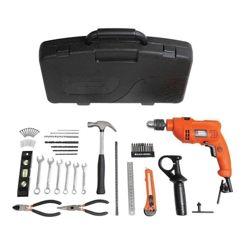 Kit Rotomartillo 1/2 + 30 Herramientas Black&decker Tm550kp