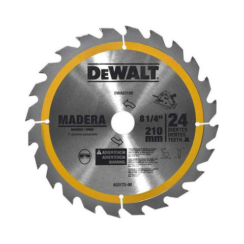 Disco Sierra Madera 8-1/4  Con 24 Dientes Dewalt Dwa03100
