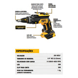 Atornillador Panel Yeso S/escobillas Dcf630b-b3 S/bat 20 V Amarillo/negro