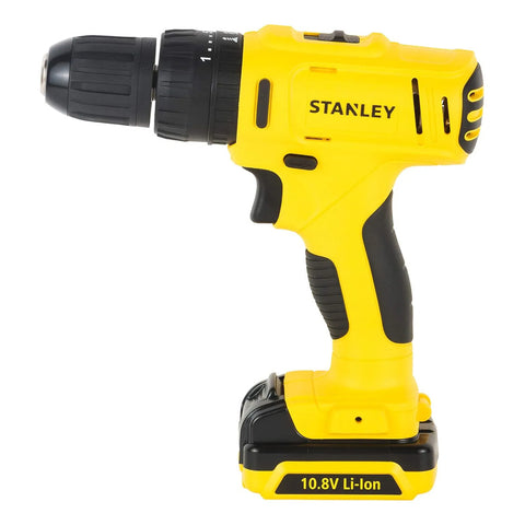 Taladro Inalambrico 3/8 Stanley Sch12s2k + Cargador + 2 Bate Amarillo 1.5 Ah