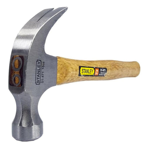 Martillo Mango Madera 16 Oz Uña Curva Stanley 51-471