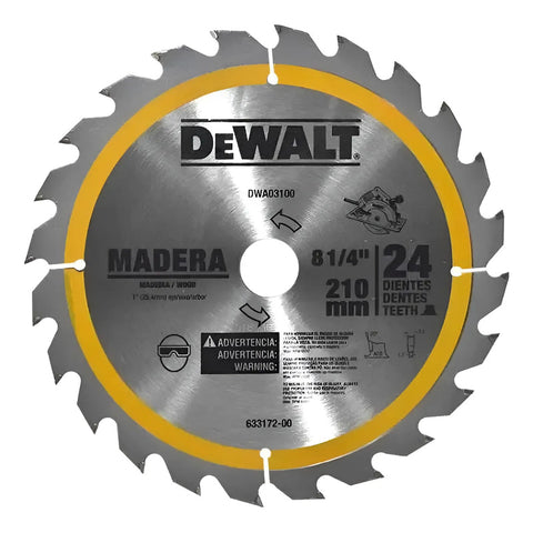 Disco Sierra Madera 8-1/4  Con 24 Dientes Dewalt Dwa03100