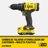 Taladro Atornillador Inalámbrico 20v+2 Baterías Scd700c2k-b3 Amarrillo