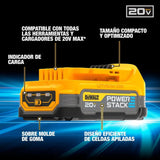 Kit Taladro Percutor/atornillador 1/2 Powerstack 20v Dewalt Amarillo