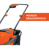 Cortadora De Pasto Eléctrica Black+decker Gr3000 Con Bolsa Recolectora De 1000w Y 120v Color Naranja/negro