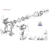 Portacarbón N093746 P/dc845 Dcf885 Dc820 Dc825 Dc833 Dcf885b